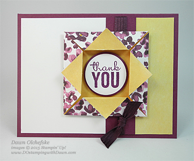 Painted Blooms Origami Shadowbox Card Fun Fold HSDT video series by Dawn Olchefske #dostamping #stampinup